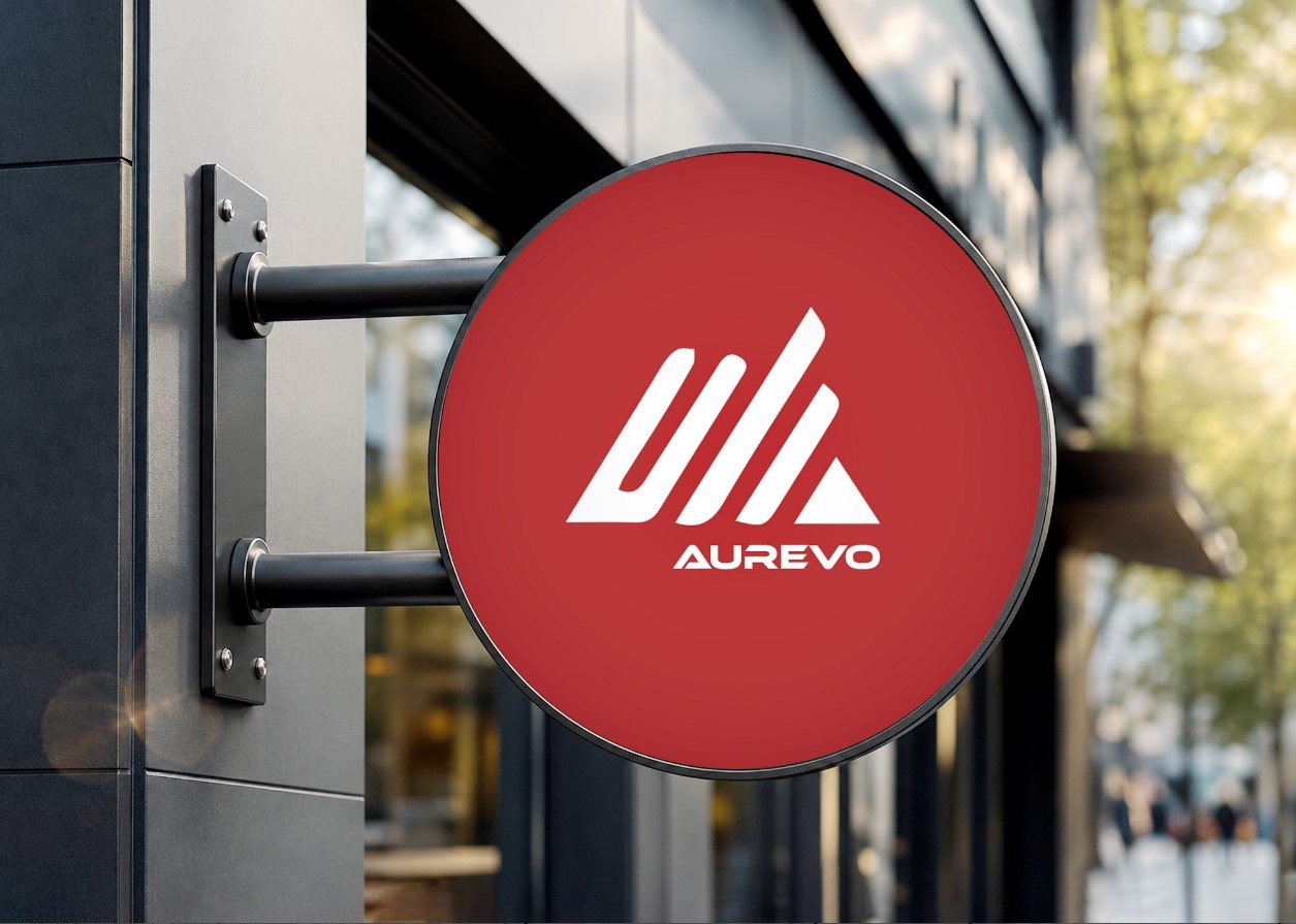 aurevo logo design and premium brand identity in 2026