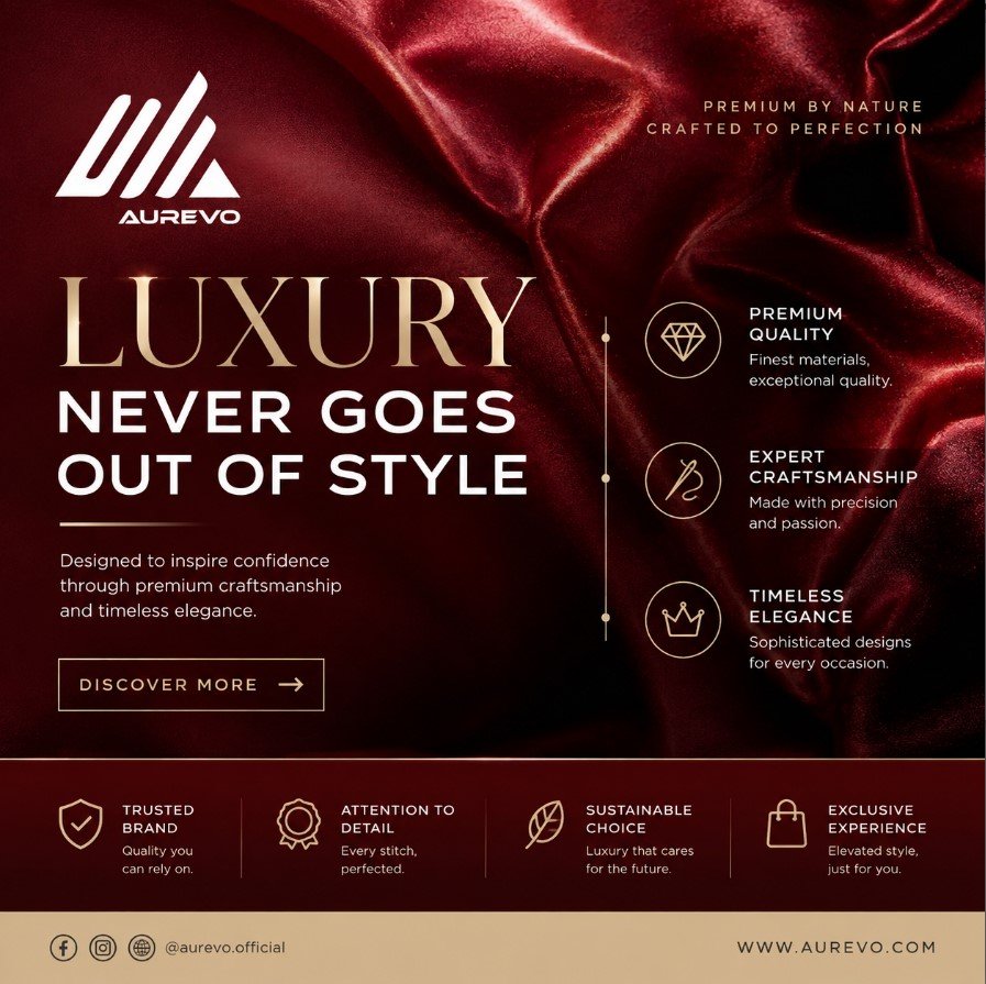 aurevo luxury social media poster design in 2026