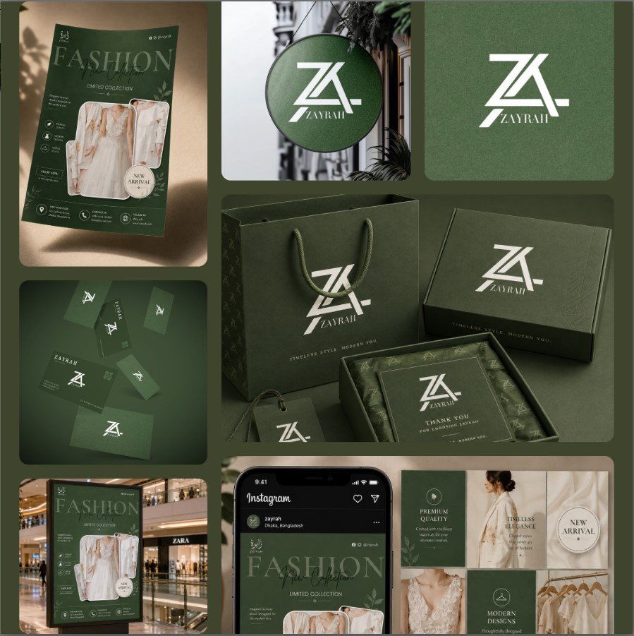 Zayrah business model case study showcasing professional branding and visual design