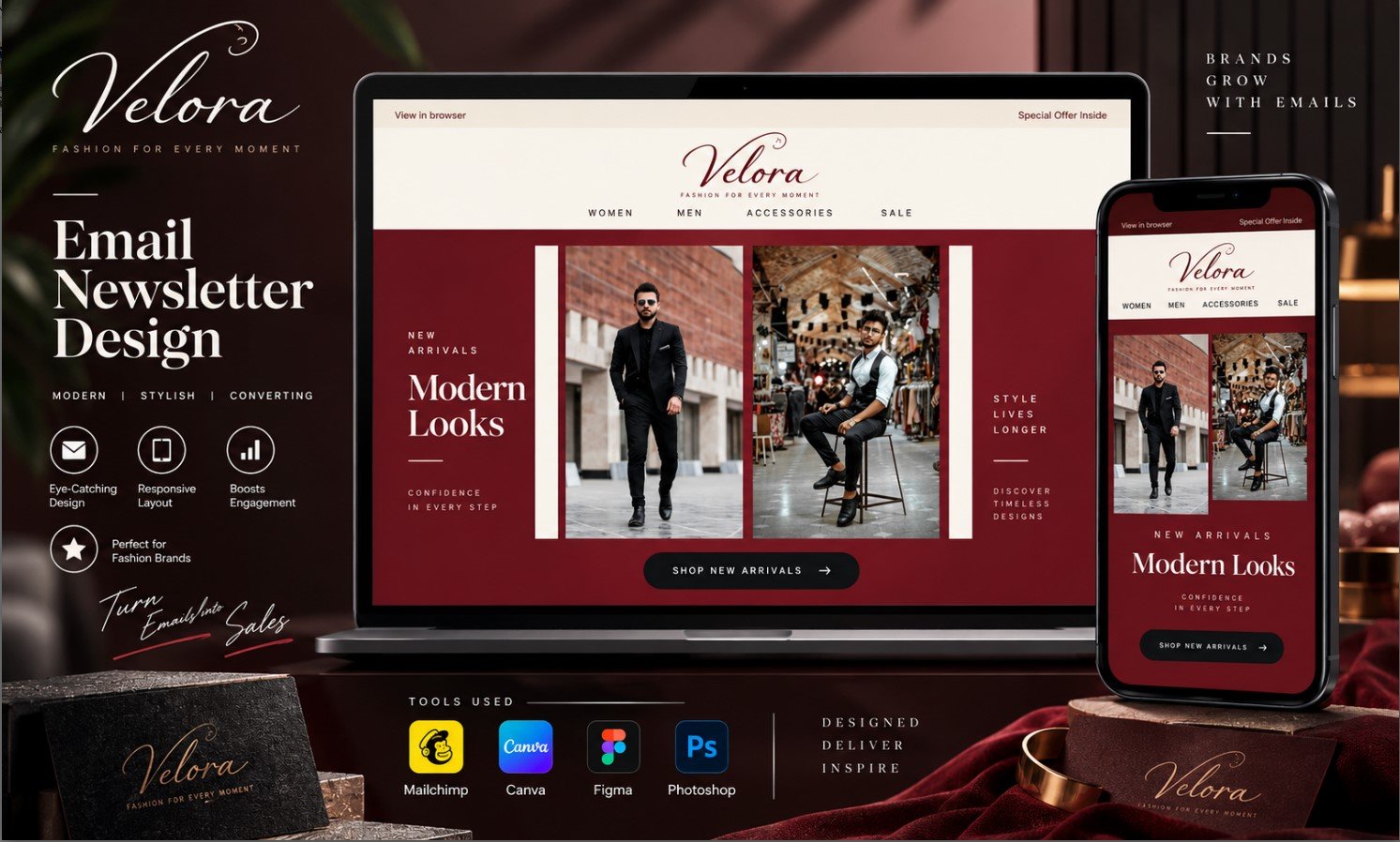 velora newsletter email design